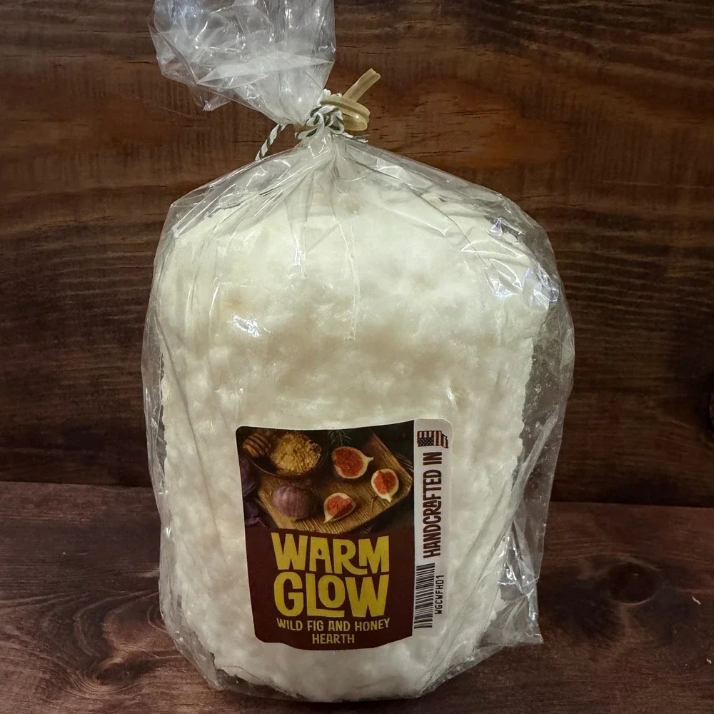 Warm Glow Wild Fig and Honey Hearth Candle Handcrafted Rustic Pillar New